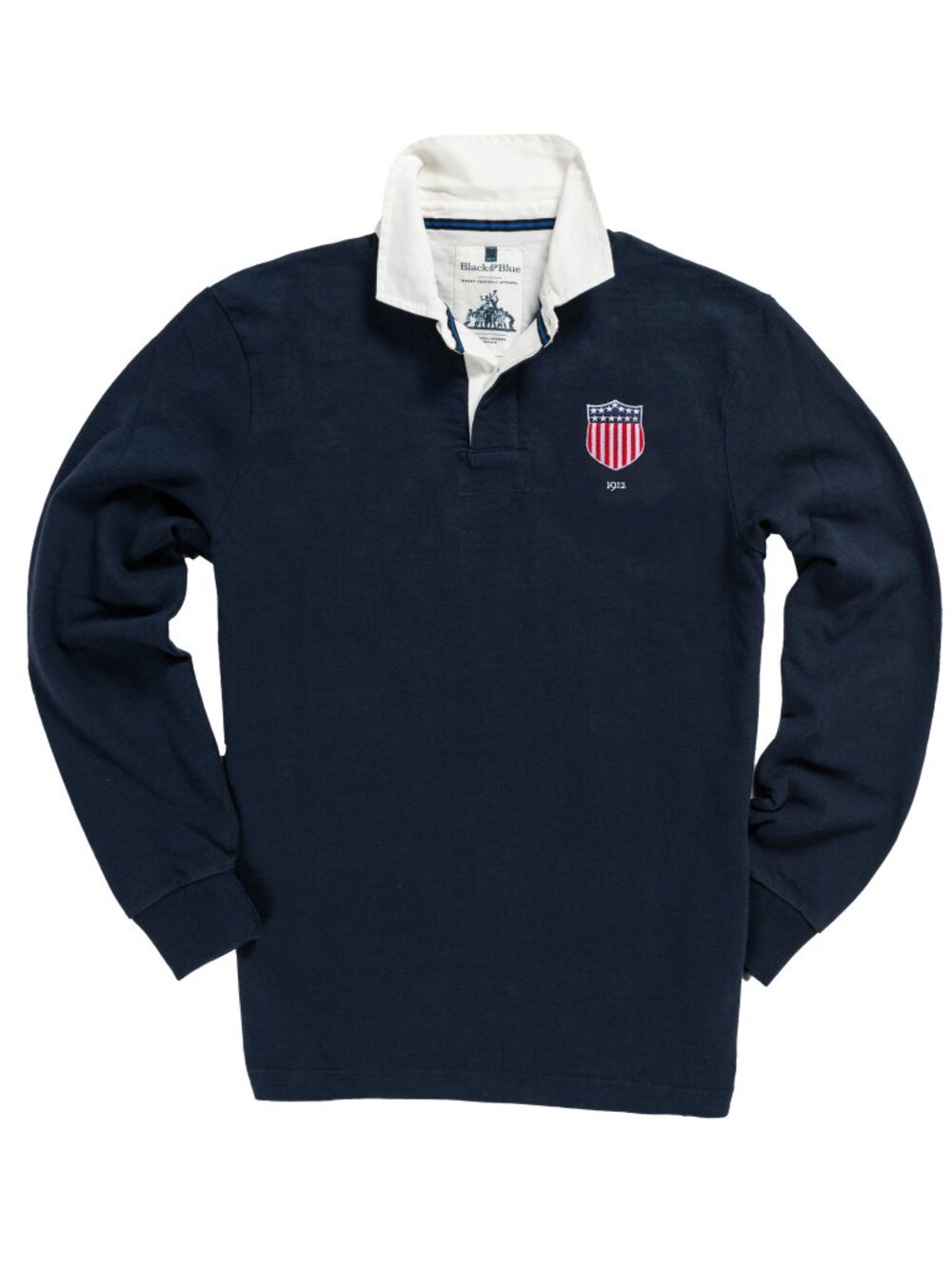 Black & Blue 1871 USA 1912 Rugby Shirt with Bespoke #12, size XL
